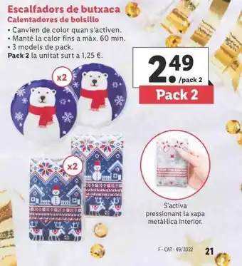 Lidl Calentadores de bolsillo oferta