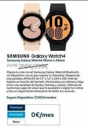 Movistar Samsung galaxy watch4 samsung galaxy watch4 40mm o 44mm oferta