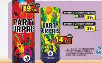 Sorpresa cotillón gigante sorpresa cotillón grande