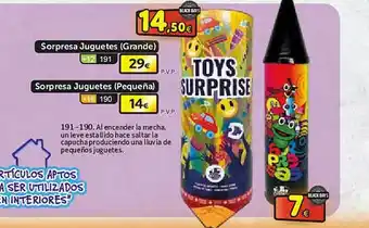 Petardos CM Sorpresa juguetes grande sorpresa juguetes pequeña oferta