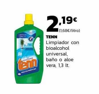 Supermercados Lupa Tenn limpiador con bioalcohol universal baño o aloe vera oferta