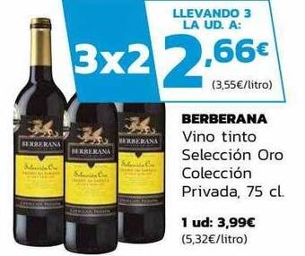 Supermercados Lupa Berberana vino tinto selección oro colección privada oferta