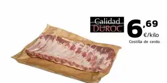 Supermercados Lupa Calidad duroc costilla de cerdo. oferta