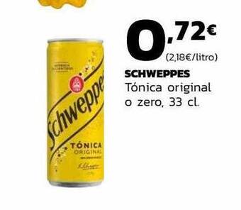 Supermercados Lupa Schweppes tónica original o zero oferta