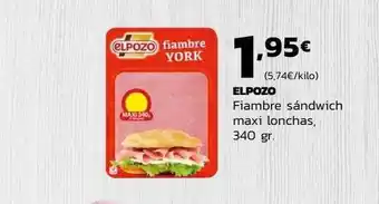 Supermercados Lupa Elpozo fiambre sándwich maxi lonchas oferta