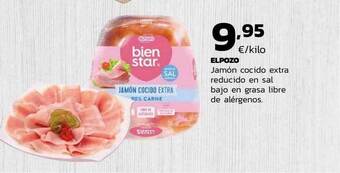 Supermercados Lupa Elpozo jamón cocido extra reducido en sal bajo en grasa libre de alérgenos oferta