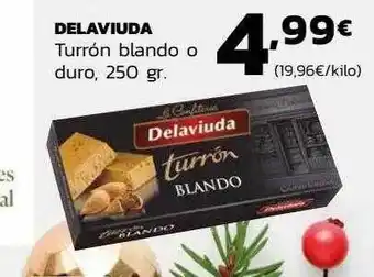 Supermercados Lupa Delaviuda turrón blando o duro oferta