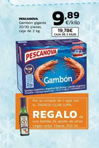 Supermercados Lupa Pescanova gambón gigante 20-30 piezas caja oferta