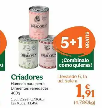 TiendAnimal Criadores húmedo para perro diferentes variedades 5+1 gratis oferta