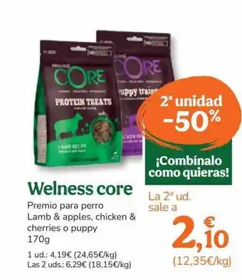 TiendAnimal 2a unidad -50% welness core premio para perro oferta