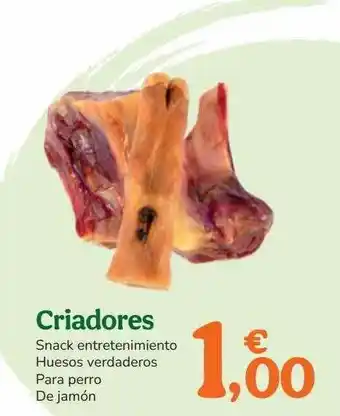 TiendAnimal Criadores snack entretenimiento hueso verdaderos para perro de jamón oferta