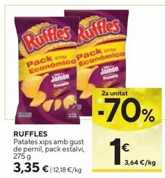 Caprabo Patatas chips ruffles oferta