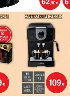 Milar Cafe cafetera krups xp320810 krups bares de presion 1.5l 15 capacidad ajuste espundor de leche manual capuccino 109€ oferta