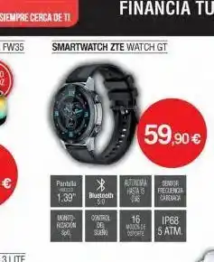 Milar Smartwatch zte watch gt pantal mous 1,39" monito rización spl * bluetooth 5.0 control del sueño 59,90 € autonoma oferta