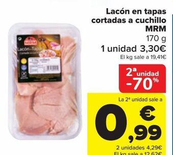 Carrefour Lacón en tapas cortadas a cuchillo mrm oferta