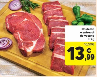 Carrefour Chuletón o entrecot de vacuno oferta