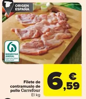 Carrefour Filete de contramuslos de pollo carrefour oferta