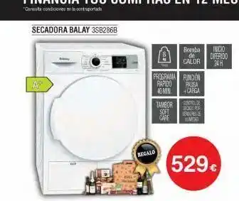 Milar Secadora balay 3sb2868 regalo fa programa rapido 40 min. tambor soft cafe bomba inicio de calor funcion pausa + oferta