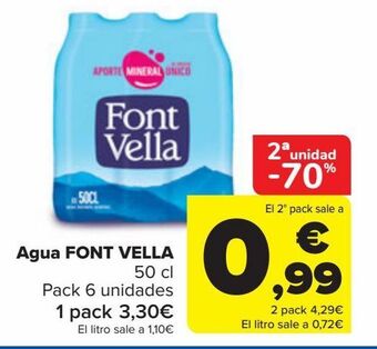 Carrefour Agua font vella oferta