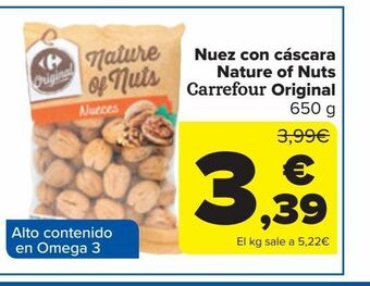 Carrefour Nuez con cáscara nature of nuts carrefour original oferta