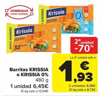 Carrefour Barritas krissia o krissia 0% oferta