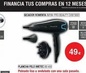 Milar Financia tus compras en 12 meses* *consulta condiciones en la contraportada secador rowenta infini pro beauty cv8730e0 pla oferta