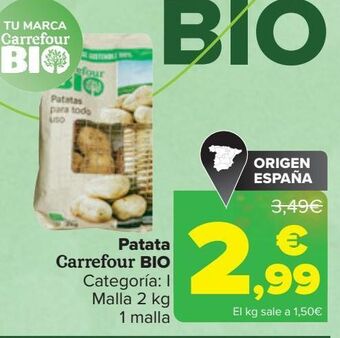 Carrefour Patata carrefour bio oferta