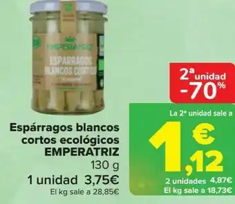 Carrefour Espárragos blancos cortos ecológicos emperatriz oferta
