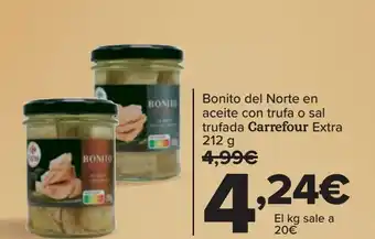 Carrefour Bonito del norte en aceite con trufa o sal trufada carrefour extra oferta
