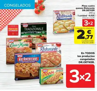 Carrefour Pizza cuatro quesos ristorante dr.oetker oferta