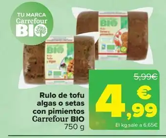 Carrefour Rulo de tofu algas o setas con pimientos carrefour bio oferta