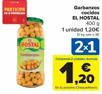 Carrefour Garbanzos cocidos el hostal oferta