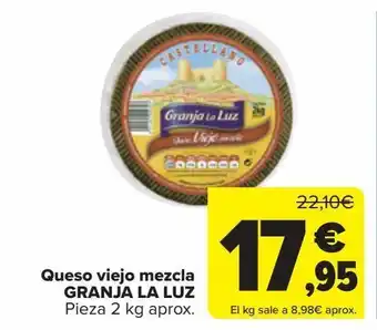 Carrefour Queso viejo mezcla granja la luz oferta