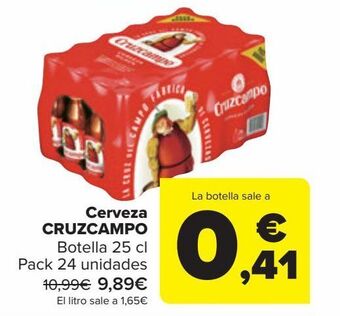Carrefour Cerveza cruzcampo oferta