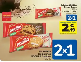 Carrefour Galletas nocilla cookie cream oferta
