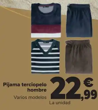 Carrefour Pijama terciopelo hombre oferta