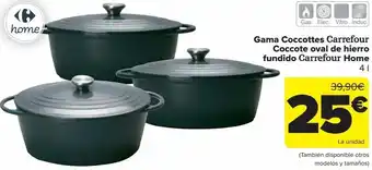 Carrefour Gama coccottes carrefour coccote oval de hierro fundido carrefour home oferta