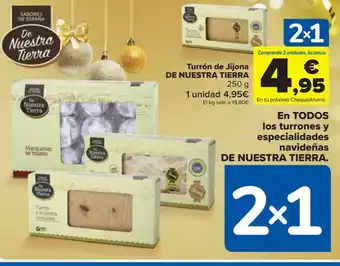 Carrefour Turrón de jijona de nuestra tierra oferta