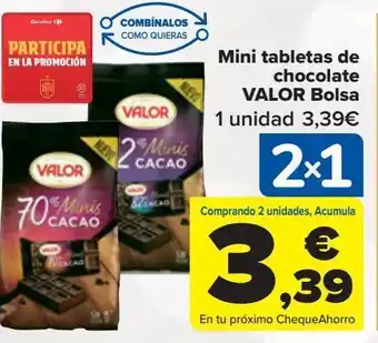 Carrefour Mini tabletas de chocolate valor bolsa oferta