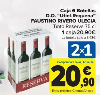 Carrefour Caja 6 botellas d.o. "utiel-requena" faustino rivero ulecia oferta