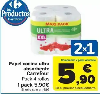 Carrefour Papel cocina ultra absorbente carrefour oferta