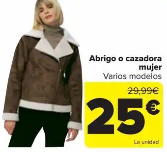 Carrefour Abrigo con cazadora mujer oferta