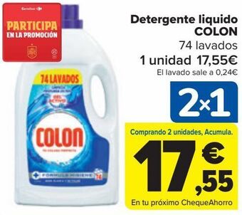 Carrefour Detergente líquido colon oferta