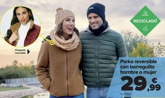 Carrefour Parka reversible con borreguillo hombre o mujer oferta