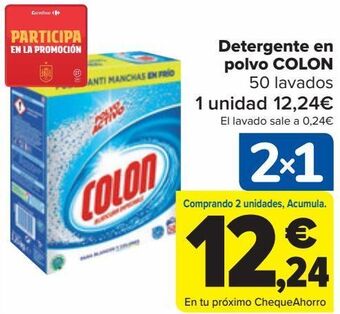 Carrefour Detergente en polvo colon oferta