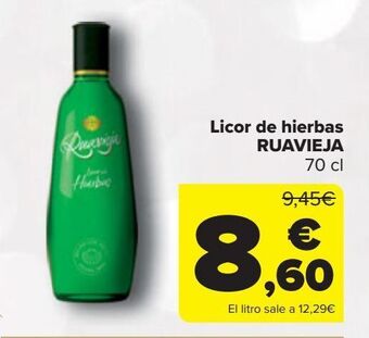 Carrefour Licor de hierbas ruavieja oferta