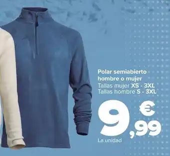 Carrefour Polar semiabierto hombre o mujer oferta