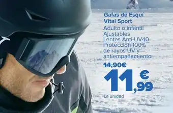 Carrefour Gafas de esquí vital sport oferta
