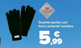 Carrefour Guante punto con forro aislante hombre oferta