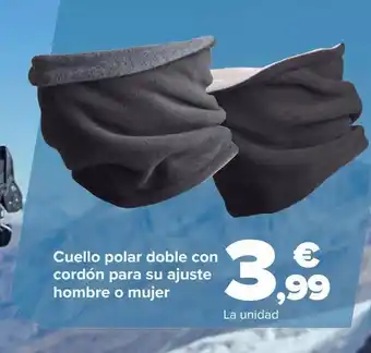 Carrefour Cuello polar doble con cordón para su ajuste hombre o mujer oferta